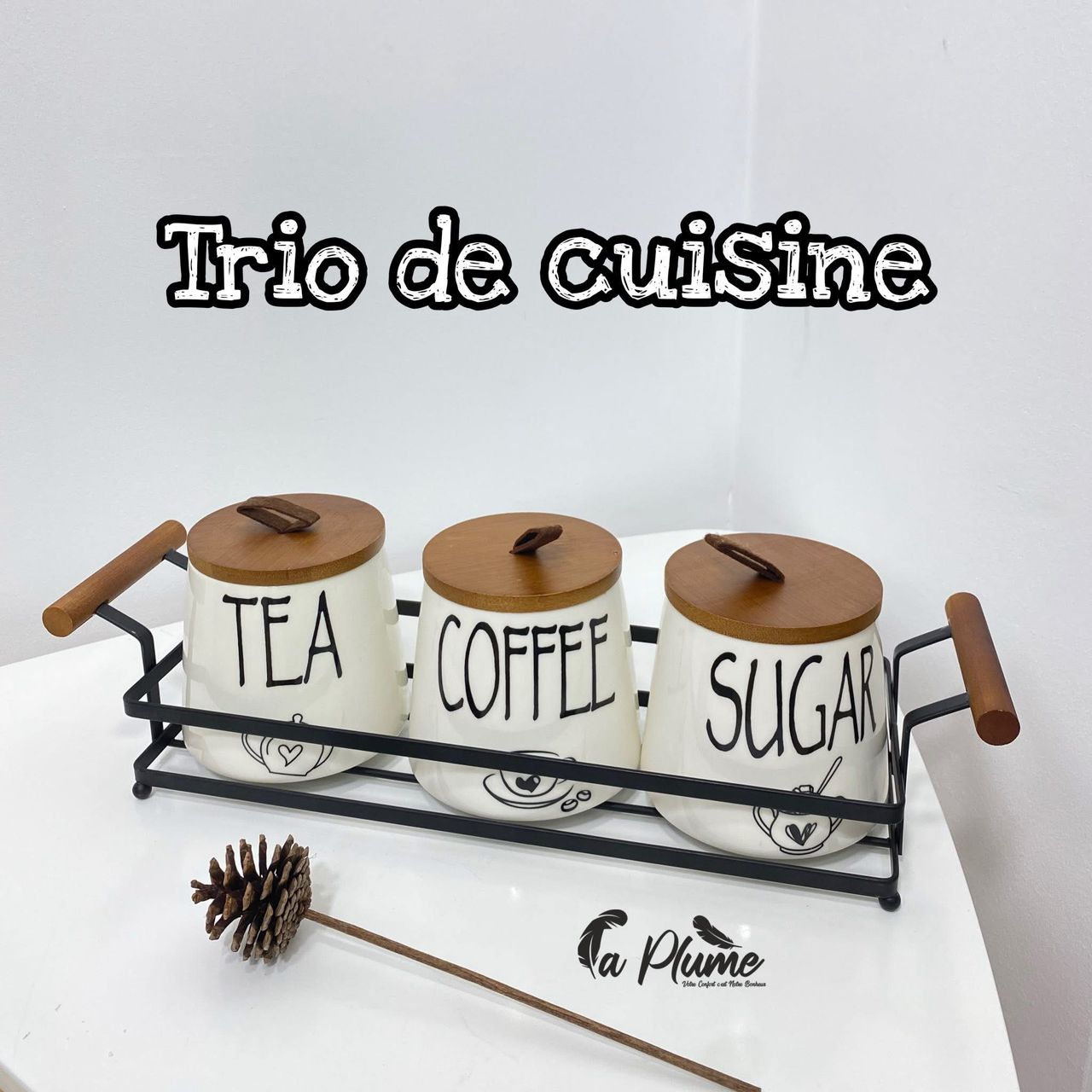 Ensemble thé, café, sucre – La Plume