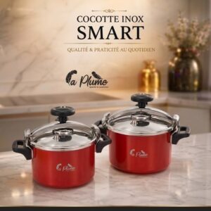 Cocotte Solide En Acier Inoxydable Rouge