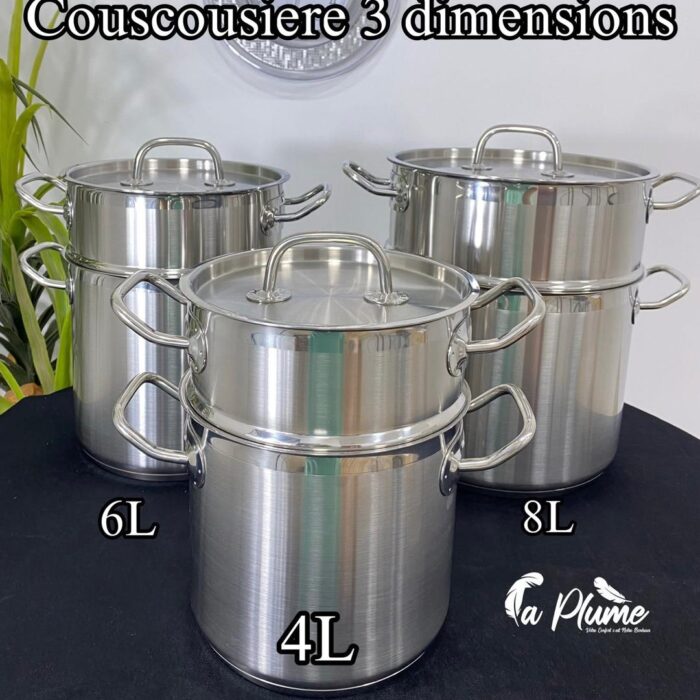Couscoussiers Inox Multitailles – La Plume