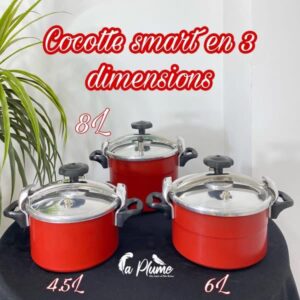 Cocottes rouges en trois tailles – La Plume