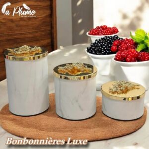 Boîtes décoratives élégantes en marbre