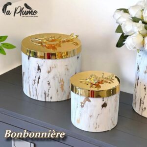 Boîtes décoratives élégantes marbrées