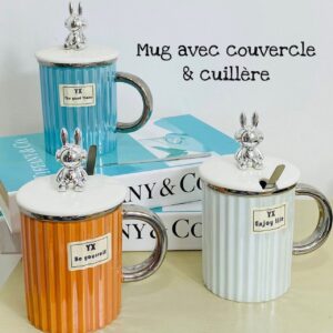 Mugs décoratifs avec couvercles