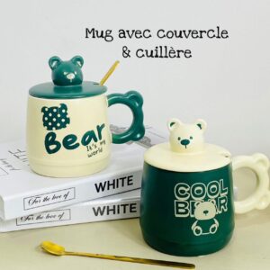 Mugs Ours avec Couvercles