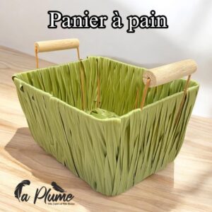 Panier à pain artisanal vert