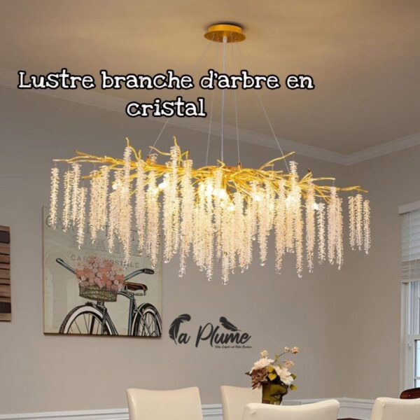 Lustre élégant en cristal – La Plume