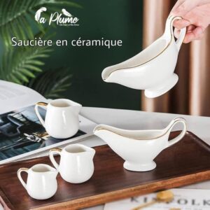 Saucières élégantes en céramique – La Plume