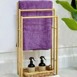 Étagère serviettes en bambou