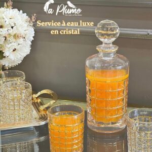 Service de Jus 7 Pièces en Cristal de Luxe