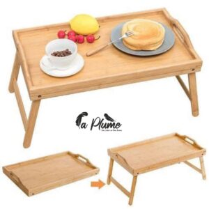 Plateau de Lit Pliable en Bambou