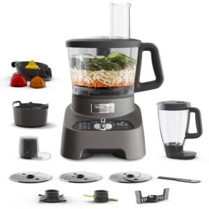Robot multifonction Moulinex Double Force Compact 1000W – 31 fonctions + Blender 2L inclus