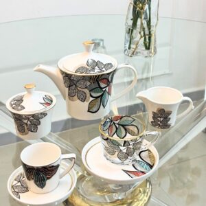 Service à café 29 pièces en porcelaine fine – Élégance et raffinement