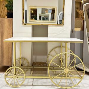 Console décorative sur roulettes au design chario