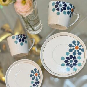 Service à café 12 pièces à motif géométrique oriental