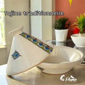 Tajine en céramique décoré
