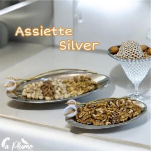 Assiette de service argentée
