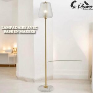 Lampadaire moderne noir à double boule