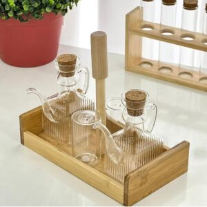 Set de Service 4 Pièces : Huile, Vinaigrette et Assaisonnement