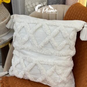 Le Coussin Décoratif "Tissage Marocain Blanc"