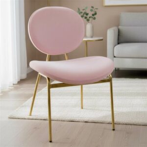 Chaise Élégante Rose et Dorée