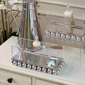 Porte Gâteau Rectangulaire Élégante avec Base Décorative