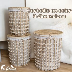Corbeilles en Osier Tressé 3 Dimensions