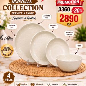 Service de Table en Céramique pack de 4 pièce