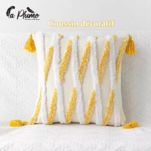 Le Coussin Décoratif "Rayon de Soleil Texturé"