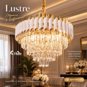 Lustre Sphérique à Feuilles (Organique & Moderne)