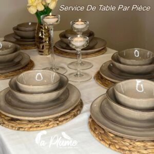 Service de Table Céramique Artisanale Naturel