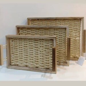 Plateau en Bois et Osier