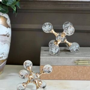 décor de molécule avec sphères en verre bullé