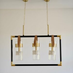 Lustre Rectangulaire à 3 Suspensions