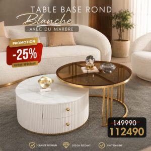 Tables basse rond de luxe