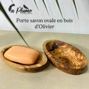 Porte Savon Ovale en Bois d'Olivier