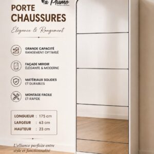 Meuble à chaussures avec miroir