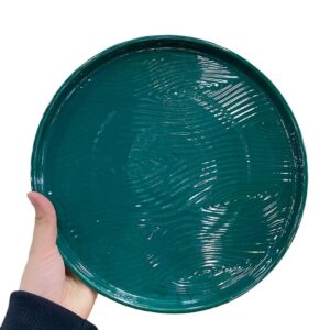 Assiette en céramique vert émeraude