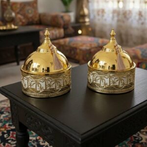 Bonbonnières "Oasis Dorée" aux Motifs de Palmiers