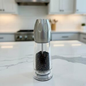 Moulin à Poivre Ergonomique en Inox et Acrylique