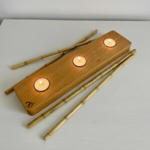 Porte-Bougie en Hêtre