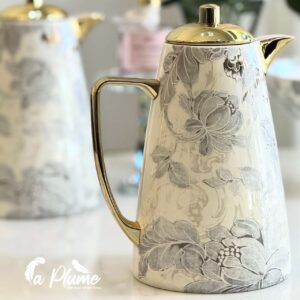 Thermos Isotherme de Prestige Élégance Florale et Or