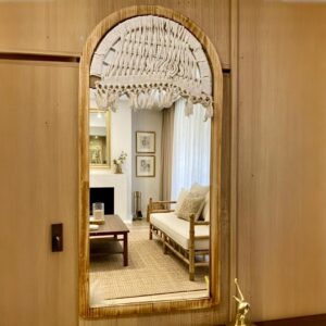 Miroir Arqué Rustique Chic avec Macramé