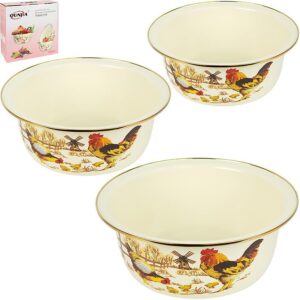 Saladiers QUNJIA (Motif Coqs)