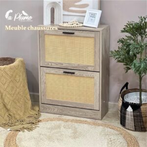 Meuble à chaussures en Bois avec une finition claire