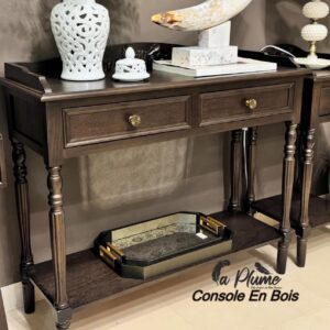 Console En Bois avec 2 tiroir (90cm*33cm*72cm)