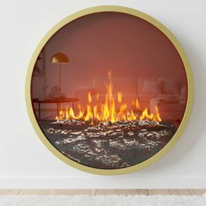 Lanterne Cheminée Décorative - Effet Flammes LED Réaliste