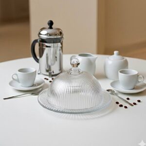 Cloche à Gâteau En Verre Avec Plateau