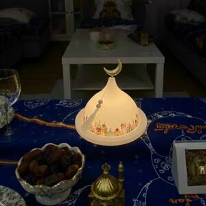 Cloche à Gâteau "Nuit Sacrée" avec Dôme Illustré