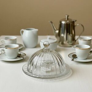 Cloche à Gâteau En Verre Avec Plateau