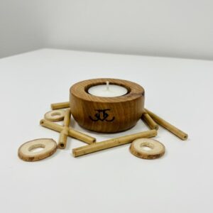 Porte-Bougie en Hêtre